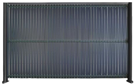 Kit occultation lamelle lattes PVC pour panneau grillage rigide maille 55 brise vue-brise H 1m93 x 2m50 Gris anthracite