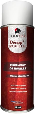 Dissolvant et Convertisseur Rouille 400ml - IRONTEK | IT248 | Réaction Chimique Dissout la Rouille | Facilite Le dégrippage | Auto Moto | Formule Professionnelle