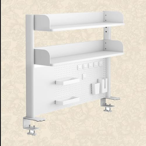 Schreibtisch-Verlängerung, Stecktafel, Arbeitsplatz-Organizer, Regal für Büro und Gaming, Schreibtisch, Klemme an Sichtschutzwand und D-Regalsystem, 99,8 cm, Schwarz