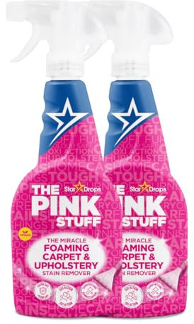 The Pink Stuff Limpiador de Manchas en Espuma para Alfombras y Tapicería, 500 ml, Paquete de 2