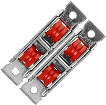 Chariot Roulette Baie Vitrée Coulissante en Acier Inoxydable, 2pcs | Nylon, Double Roue Roulement, pour Fenêtre et Porte Coulissante, Fonctionnement Silencieux