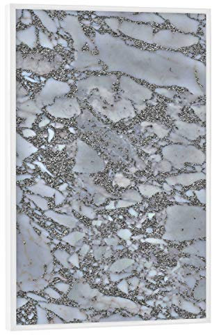 artboxONE Poster mit weißem Rahmen 75x50 cm Abstrakt Glitter Loves Marble - Wisdom - Bild Glitzer