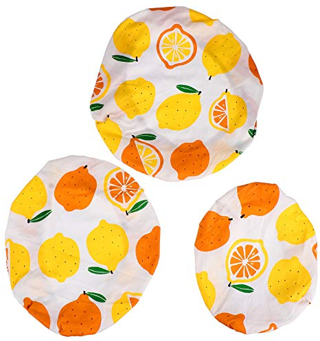YARNOW 3pcs Reusable Cotton Food Storage with Elastic Edging for Bowls Stretchable Food Wraps for Outdoor Dining Leftovers Multi