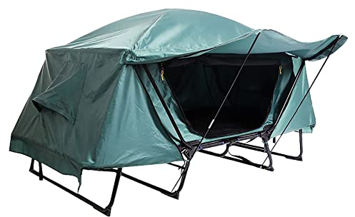1-personstält Spjälsäng, hopfällbart tält utanför marken, förhöjt campingtält med bärväska för utomhusvandring, camping, picknick, fiske, camping fiske biltak