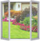 Cinkee Zanzariera Finestra Regolabile Fai da te 210x250 cm,Zanzariera Trasparente 2 pezzi | Zanzariera per Porte di Balconi e Giardini con Nastro-Adesivo, Senza Necessità di Forare,Bianco