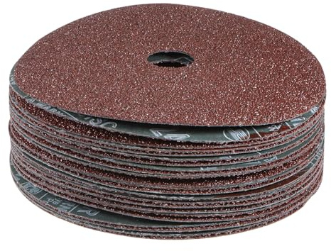 HARFINGTON 25pcs 24 Grit Aluminum Oxide Resin Fiber Discs 6 x7/8 Metal Sanding Grinding Discs for Angle Grinding Machine Polishing and Grinding Metals, Wood, and Fiberglass