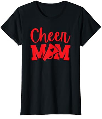 Cheer Mom Red Cheerleading T-Shirt