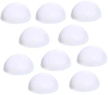 STOBOK 10 Stück DIY-Dekorationen Styro-Schaumstoff-Kugeln DIY-Schaumstoff Geformte Kugelform Schaumstoff-Bastelarbeiten Weiße Schaumstoff-Dekorationen Weiße Schäume Runde