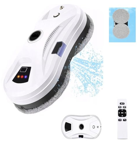 Hooha Automatischer Fensterputzroboter 5600Pa Leistungsstarker Elektrisch Fensterputzer mit Sprühfunktion/Fernbedienung/Sicherheitsseil Intelligente Fensterroboter für Glatten Oberflächen