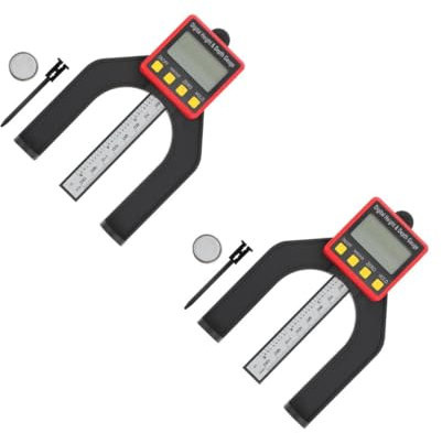 GLEAVI 2stücke Digitaler Höhenmesser Magnetischer Tiefenmesser Für Holzarbeiten Präzise Messung Abnehmbares Design Geeignet Für Tischkreissägen Und Frästische