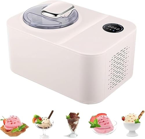 Sorbetière Automatique Avec Compresseur, Grande Capacité De 1,2 L, En Acier Inoxydable, Pour La Fabrication De Glaces Maison, Pour Enfants, Yaourts Glacés, Glaces Et Sorbets