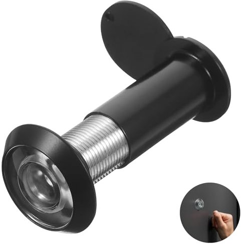 Door Peephole, Spy Hole for Front Door, Zinc Alloy, Ultra Hd Wide Angle Peephole with Privacy Cover, for 35-60mm Doors, for Home Hotel Safety(Black)