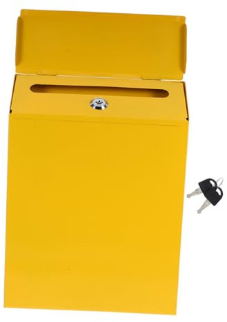 Fer Boîte aux Lettres Jaune, Style Européen Boîte à Suggestions