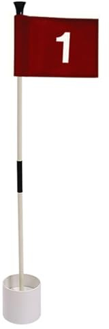 Freebily 83cm Golf Practice Green Flagpole, Green Flag, Flagpole Practice Set, Course Green Equipment, Hole Cup Flagpole Kit #1 1 Set