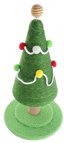 CORHAD Árbol de Navidad Rascador para Gatos con Sisal Natural Poste Vertical de Juguete para Rascar con Forma de Árbol de Navidad para Gatitos