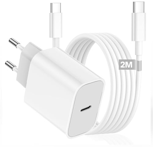 35W USB C-laddare PD Snabbladdare för iPhone 17 16 15/Plus/Pro/Pro Max/AirPods/iPad Pro/Air/Mini, USB C Nätadapter Strömadapter med 2M Snabbladdningskabel för Samsung och andra Enheter