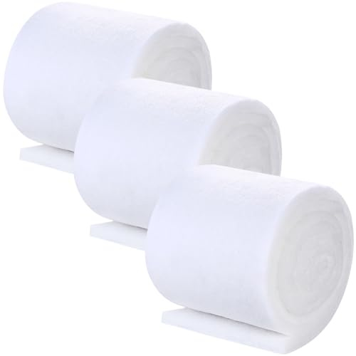PZJOALN Spugna Filtro Acquario, Cotone filtrante ad Alta densità, Cotone filtrante per sistemi di Ventilazione, Adatto per Aria condizionata, 100 x 12 x 3 cm, Confezione da 3