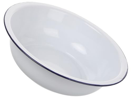 JOINPAYA Palangana Esmaltada Vintage 36 Cm, Lavabo Multifuncional para Cocina, Lavado de Verduras y Amasado, Cuenco Resistente a Altas Temperaturas, Fácil Limpieza, Gran Capacidad