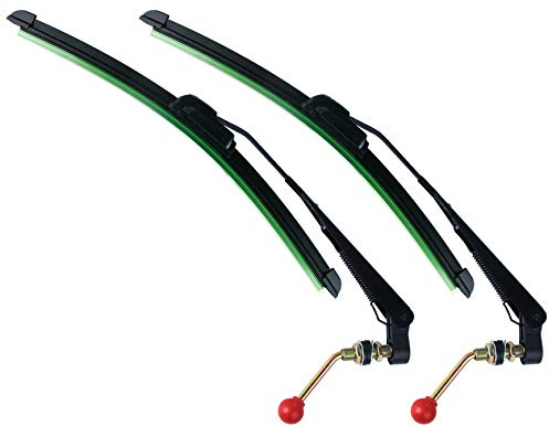 UNIGT 2 Set UTV Windshield Wiper Kit Hand Operated Manual Windshield Wiper Compatible with Polairs Ranger General RZR Honda Pioneer Can Am Maverick X3 Commander Golf Cart