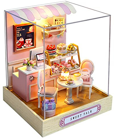 CUTEROOM DIY Miniatur Haus Puppenhaus Kit Puppenhaus Miniatur mit Möbeln Miniatur Haus Modell bausatz für Jugendliche und Erwachsene