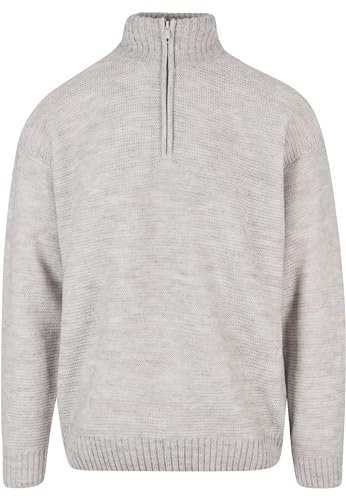 Urban Classics Herr stickad troyer tröja, ljusgrå, 4XL, Ljusgrå, 4XL