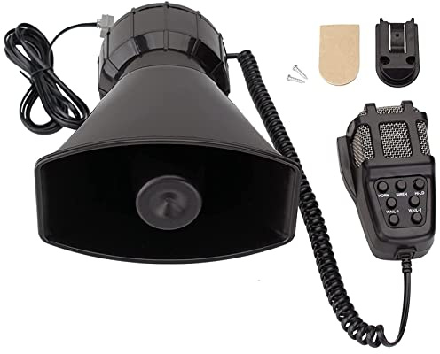 FARBIN Auto Sirene Polizei Hupe 12V Police Sirene mit Fernbedienung 100W