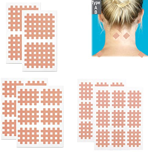 Cerotti Agopuntura, Cross Tape, 34 Pezzi Cerotti a griglia in Diversi, Cross Tape Cerotti Antidolorifici, Cross Patch Tipo, Cross Tape Kinesiologico, Cross Tape Cerotti Antidolorifici