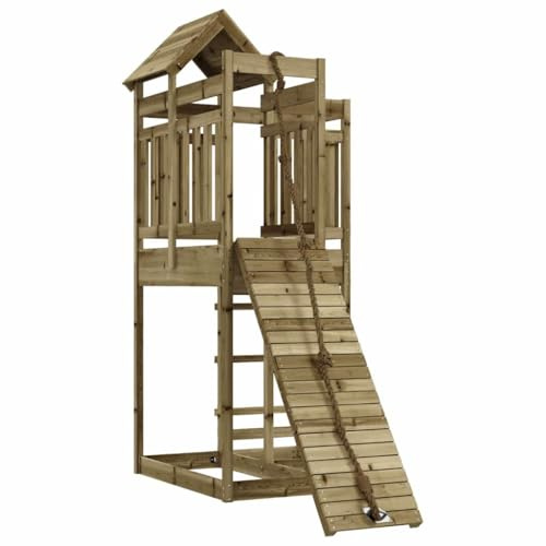 vidaXL Spielturm, Klettergerüst mit Kletterwand, Kinder Kletterturm mit Sandkasten, Spiel-Zubehör für Garten, Spielgeräte Spielplatz, Imprägniertes Kiefernholz