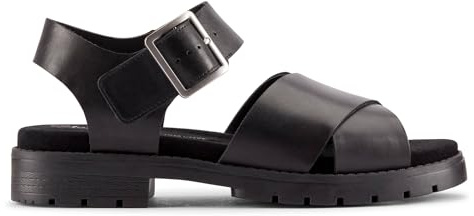 Clarks Orinoco Cross, Sandali Donna, Black Leather, 35.5 EU