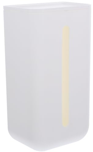 Amosfun Wall Mounted Tissue Box Holder White Paper Dispenser for Kitchen Bathroom Multi Organizer Space Saving 9.25X4.9X3.5 Inch