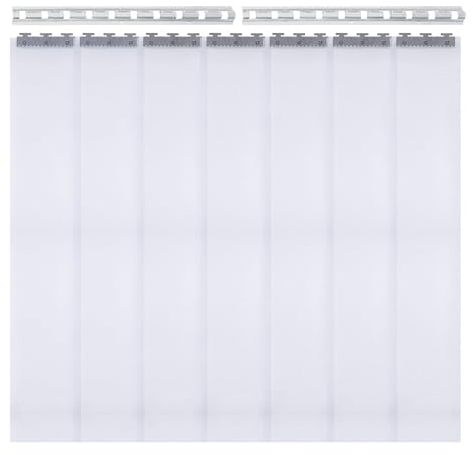 HOARLICN Rideau à lamelles en PVC - 1 x 2 m - 7 pièces - Transparent - Hauteur - Rideau à lamelles - Résistance à la température de -5 °C à 50 °C - Pour entrepôts, usines, supermarchés