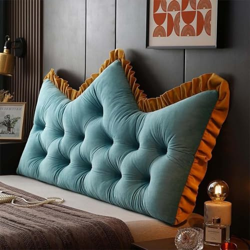 Bett Kopfteil Kissen Weiches Komfortables Rückenkissen Bett 90/120/150/180/200cm Lesen Kissen Kopfteil Entfernbar Gepolstert Bett Rückenlehne Waschbar Betten Sofa Rückenpolster(A,120x55cm/47x21in)