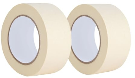 Lazybug studio Masking Tape 2 Inch Wide, 2 Inches x 55 Yards x 2 Rolls, 110 Yards in Total