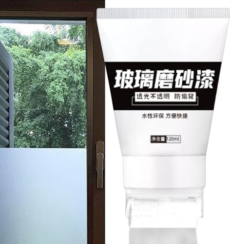 Vernice per smerigliato per finestre, resistente ai raggi UV, vernice per specchi per, 120 ml, vernice per vetri a base d'acqua, vernici per vetri impermeabili per bagno