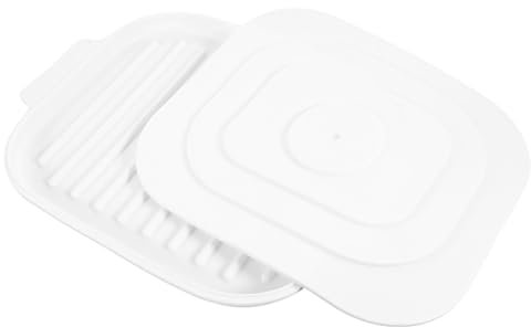 FELTECHELECTR Microwave Bacon Cooker Pan Reusable Oven Dish for Baking Silicone Baking Tray Lid