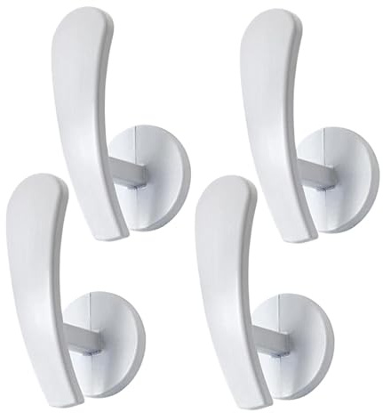 Drape - Ganchos para cortinas, ganchos para colgar en la pared, 4 accesorios decorativos para dormitorio, salón, trabajo