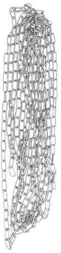 Ciieeo Garden Fence Decoration 2 Silver Chain Links 25' Length Safety Barrier Chain