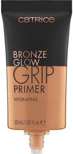 Catrice Bronze Glow Grip Primer, idratante, lunga durata, curativo, luminosa, rugiadosa (30ml)