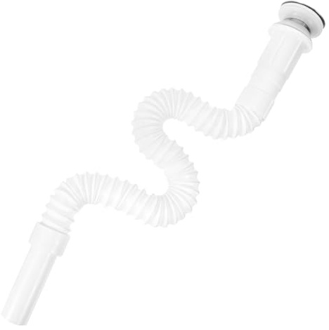 Sewroro Flexible Drain Hose Extension for Kitchen Sink and Washing Machine, Universal Plastic Tubing Connector with Dual Ends, Expandable Sewer Outlet Pipe for Bathroom Drain Systems