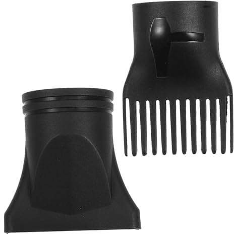 Generic 2 pezzi Beccuccio Asciugacapelli Diffusore Stretto Resistente Alte Temperature Accessorio Ugello Phon per Uso Professionale e Domestico Distribuzione Calore Uniforme per Styling