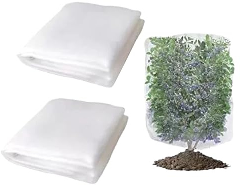 Netz für Obstbäume – 2 Stück, Schutz aus Netzgewebe mit Kordelzug und Reißverschluss, atmungsaktive Abdeckung für Garten, Zaun, Spalier, Außenbereich, Terrasse, Gewächshaus