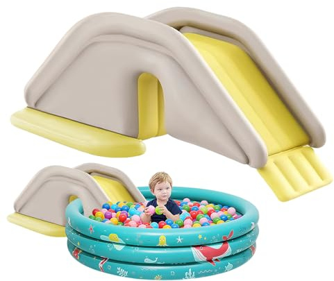 Scivolo D'Acqua Gonfiabile Per Piscina | Gioco E Attività Estive | Scivolo Gonfiabile Ad Aria Per Piscina,Cortile Giardino Giochi Interno Ed Esterno Famiglia E Bambini