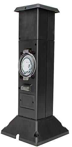 Kopp Colonna di energia da giardino con 2 prese con contatto di protezione, 230 V e timer, 145325011