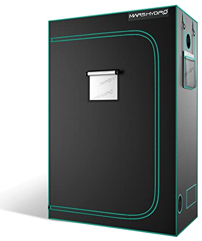 MARS HYDRO MarsHydro Growbox - Tenda da coltivazione, riflettente, traspirante, impermeabile, per interni ed esterni, Grow Tent (120 x 60 x 180 cm)