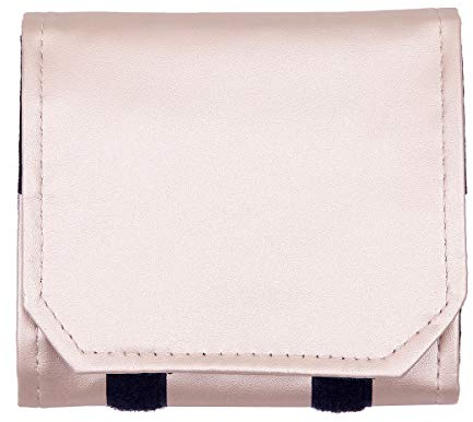 mookaitedecor Schmuckrolle Tasche, Small Jewelry Case Storage Bag Ohrringe Halskette Roll Organizer für Reisen und Lagerung Gold, 14 * 6.5 * 5.5cm