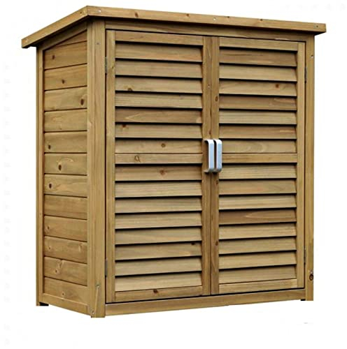 HYGRAD® Outdoor Garden Shed Tools Storage Wooden Cupboard Weatherproof Utility Storage Lawn Mower Cabinet UK (Large)