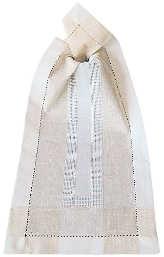 matches21 HOME & HOBBY Tischläufer ALMA 35 x 70 cm beige Leinenoptik mit Hohlsaum Landhausstil Polyester Leinen Mischung
