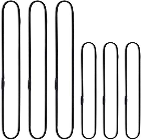 Mictop Fasce elastiche universali di ricambio per microfono Shock Mount Mic Holder Clamp Clip Anti-aging Anelli in gomma, 6PCS (nero)