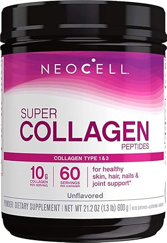 NeoCell Grassfed Collagen Peptides Powder | 21.2 oz | Unflavored | for Women and Men | Hair, Skin, & Nails