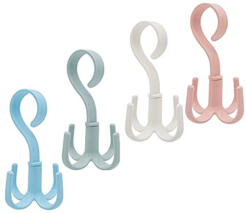 Rotazione Appendiabiti, 4 Pezzi Sciarpa Appendiabiti, Portacravatte, Girevole, per Appendere Cinture, Sciarpe, Zaini, Cappelli, Borse, Cravatte, Scarpe(5.9 * 2.8 * 2.0in)